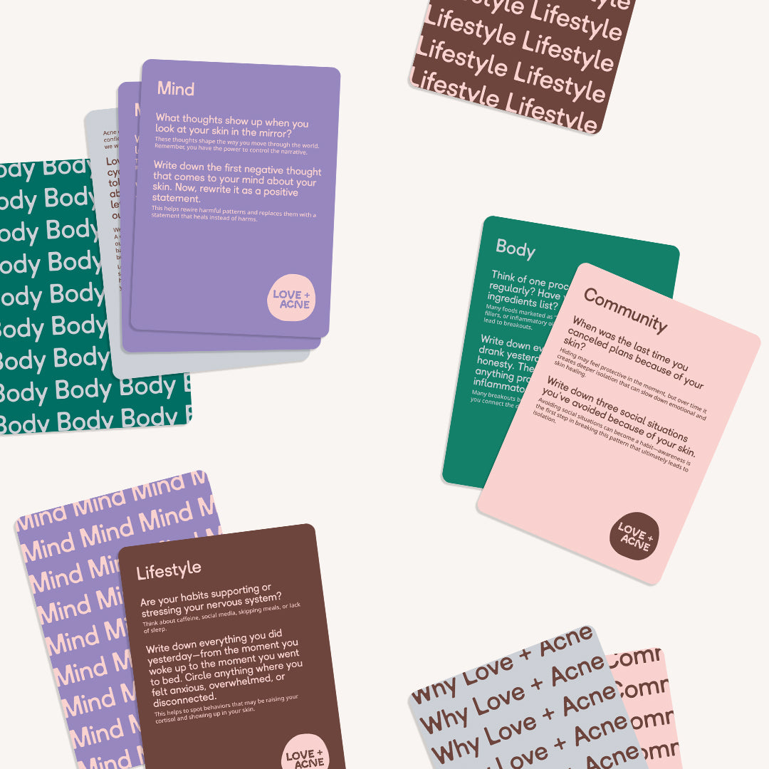 Heal your acne from within - Card deck