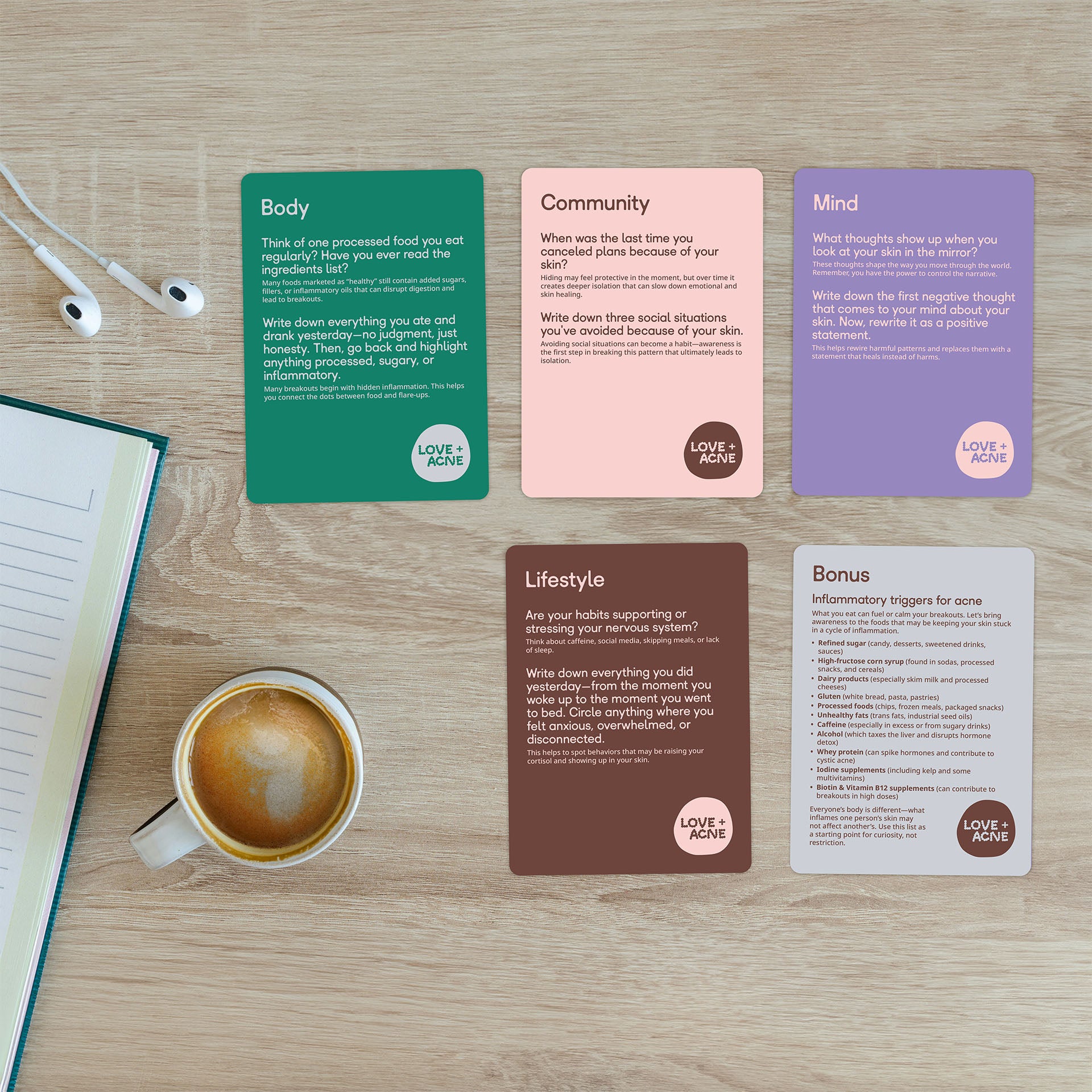 Heal your acne from within - Card deck